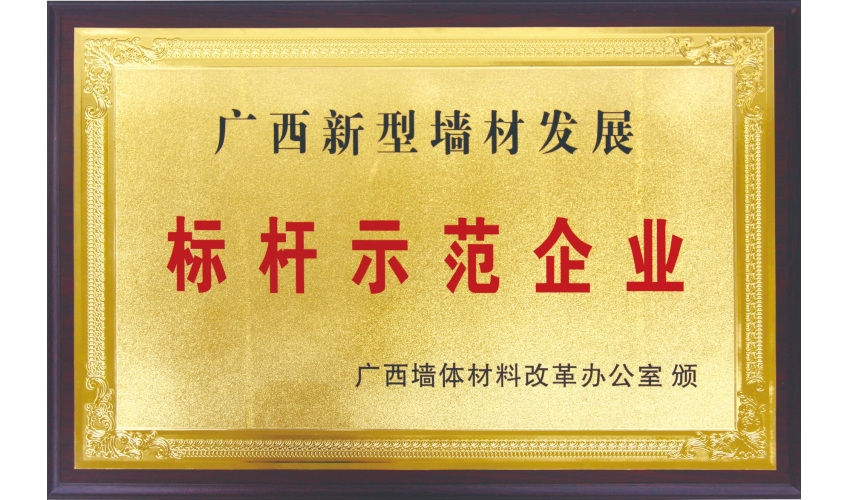 廣西新型墻材發展標桿示范企業